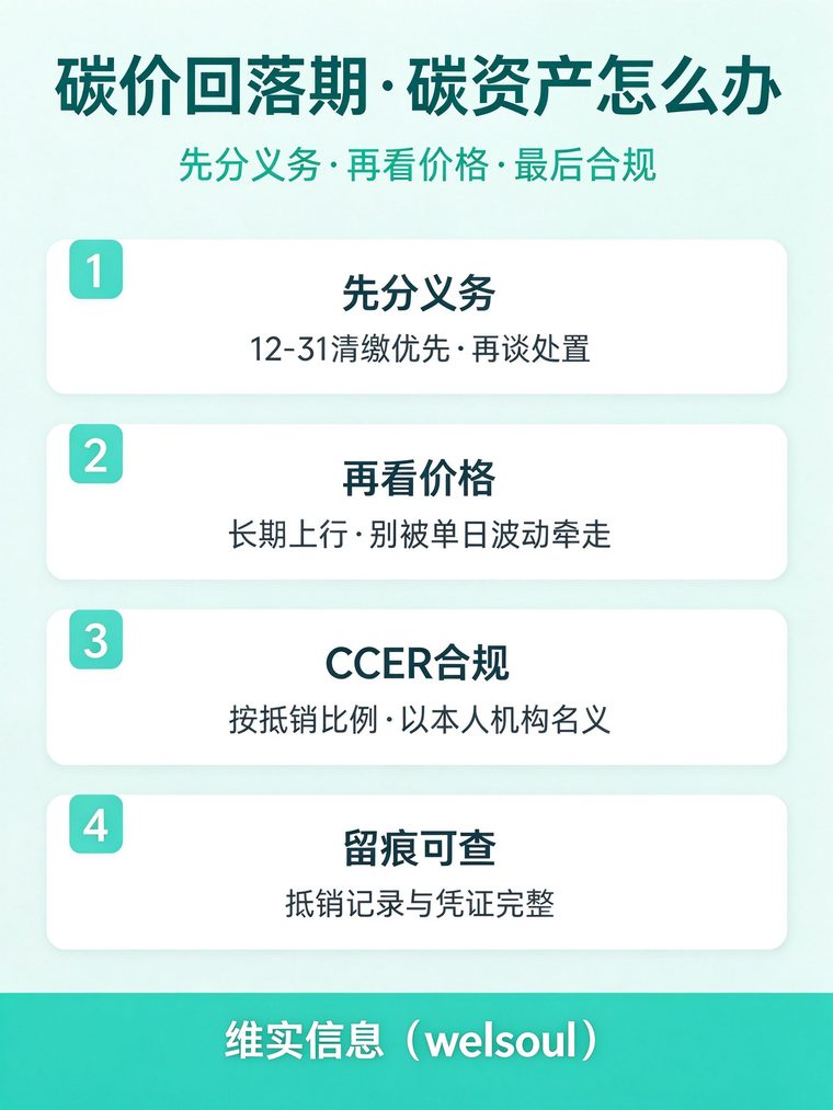 碳价回落期:碳资产要不要现在处置?CCER怎么合规用