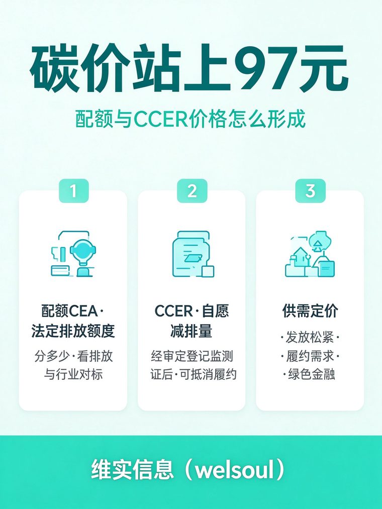 碳价站上97元：配额与CCER价格是怎么形成的