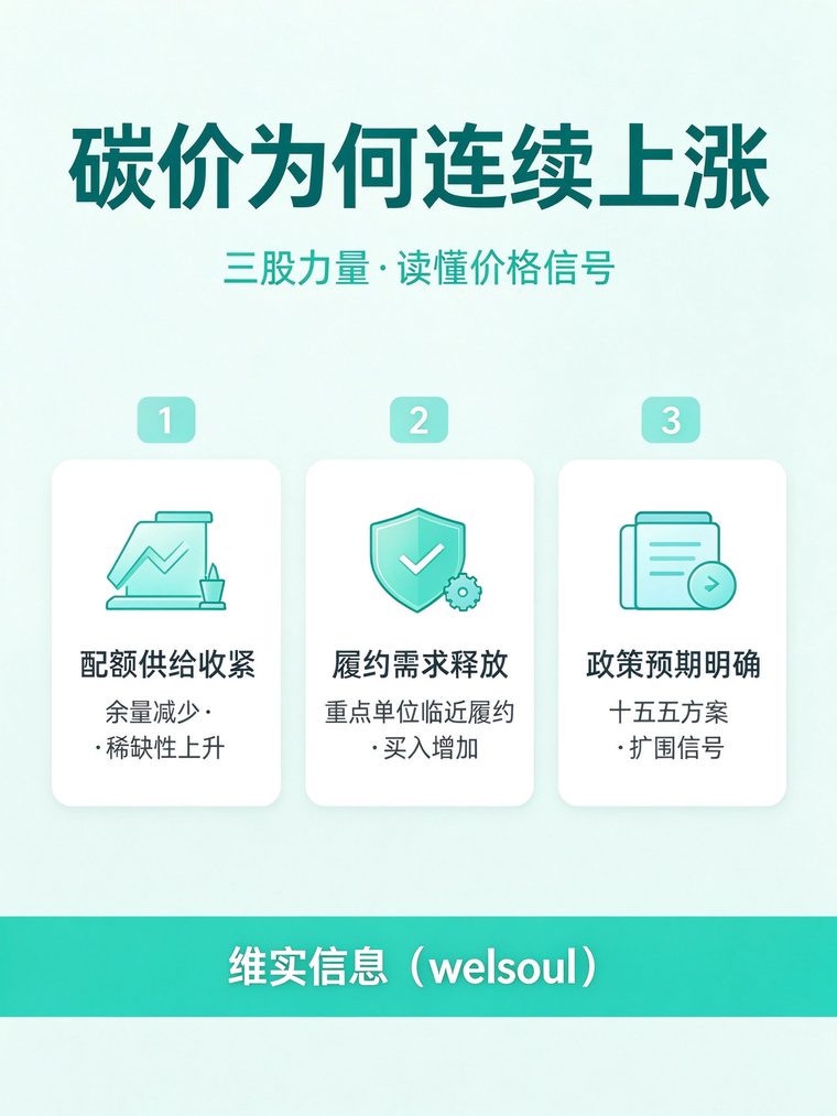 碳价为何连续上涨？配额供需·政策预期·履约需求三股力量